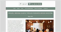 Desktop Screenshot of firstwilshire.com